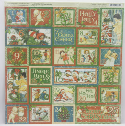Graphic 45 Countdown Surprice cardstock 12"x12"