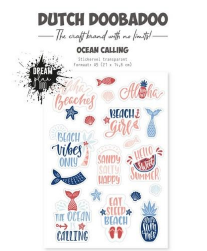 Dutch Doobadoo Dutch Sticker Ocean calling